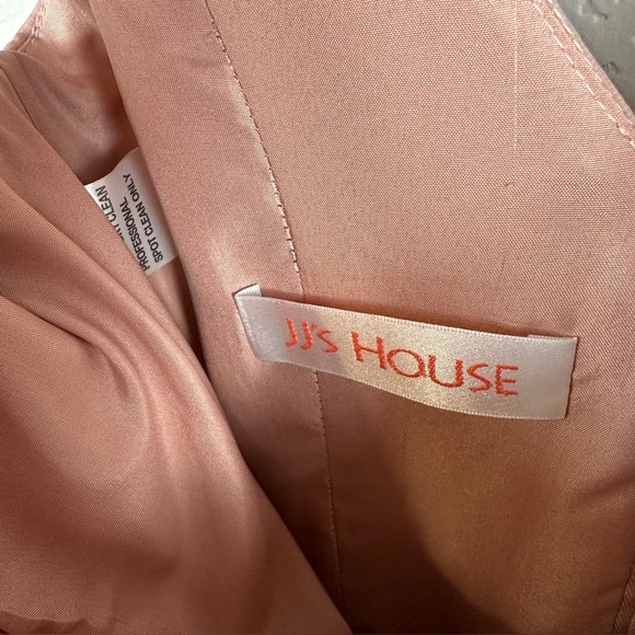 JJ 's House Elegant Empire V-Neck Floor-Length Dusty Rose Brides Maid Dress - Picture 7 of 12